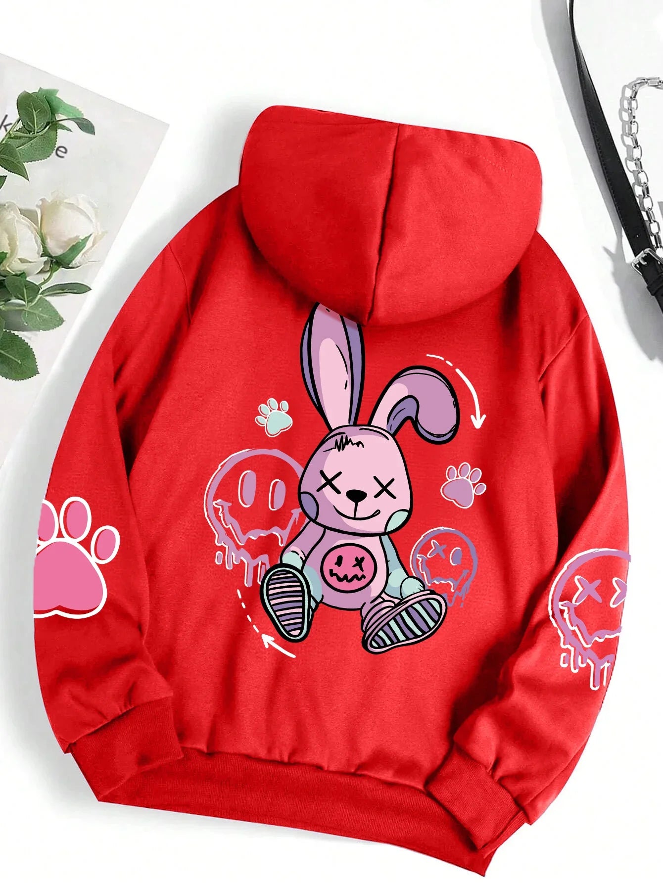 Women's Oversized Hip Hop Printed Hoodie