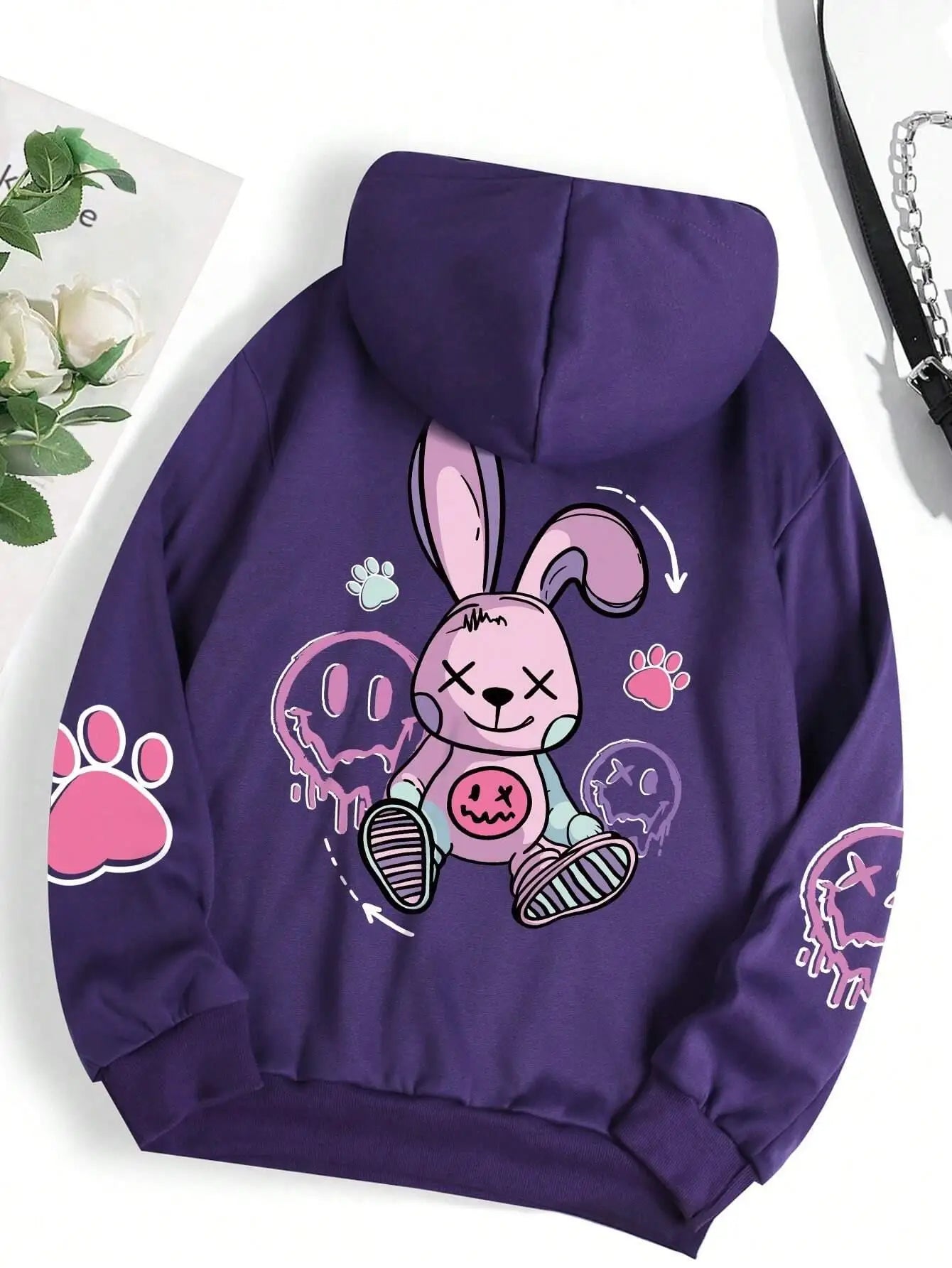 Women's Oversized Hip Hop Printed Hoodie