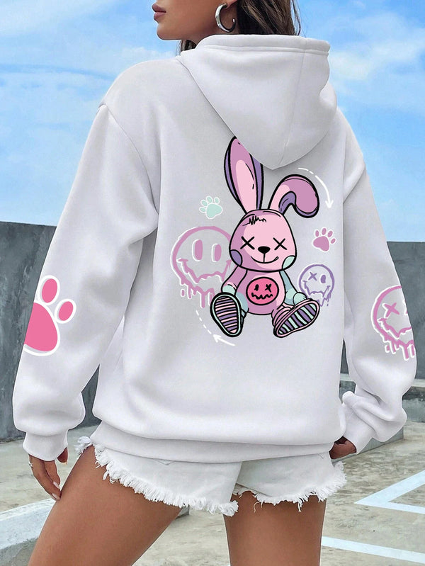 Women's Oversized Hip Hop Printed Hoodie