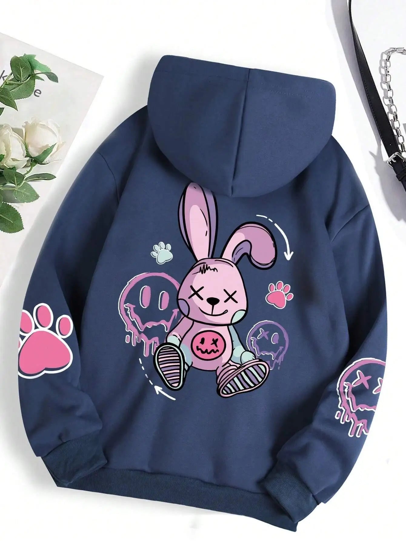 Women's Oversized Hip Hop Printed Hoodie