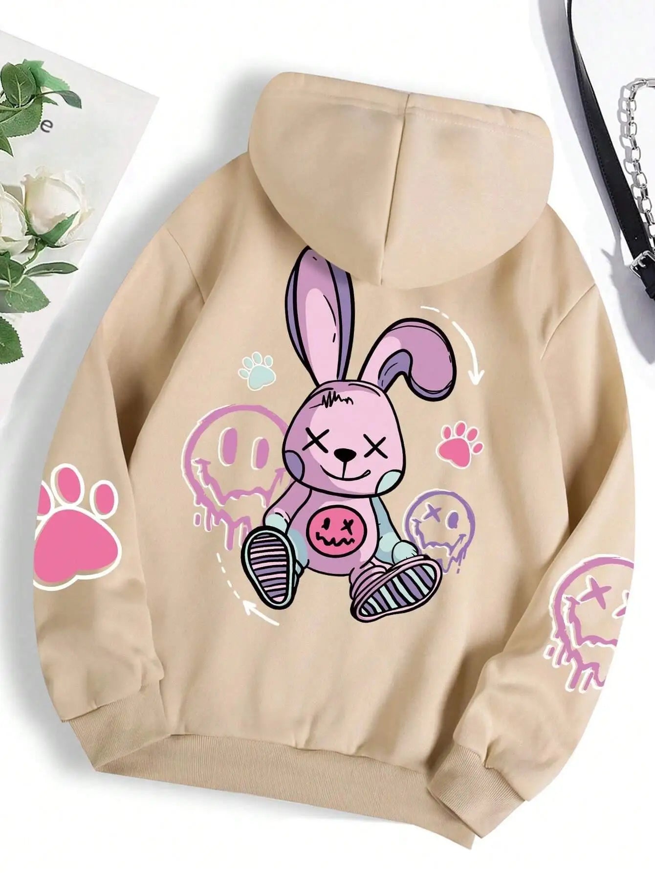 Women's Oversized Hip Hop Printed Hoodie