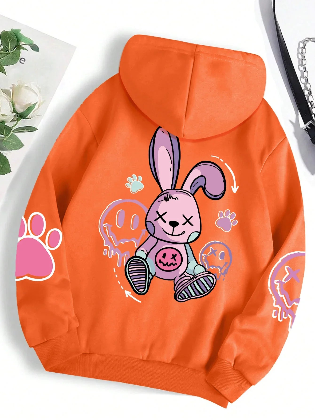 Women's Oversized Hip Hop Printed Hoodie