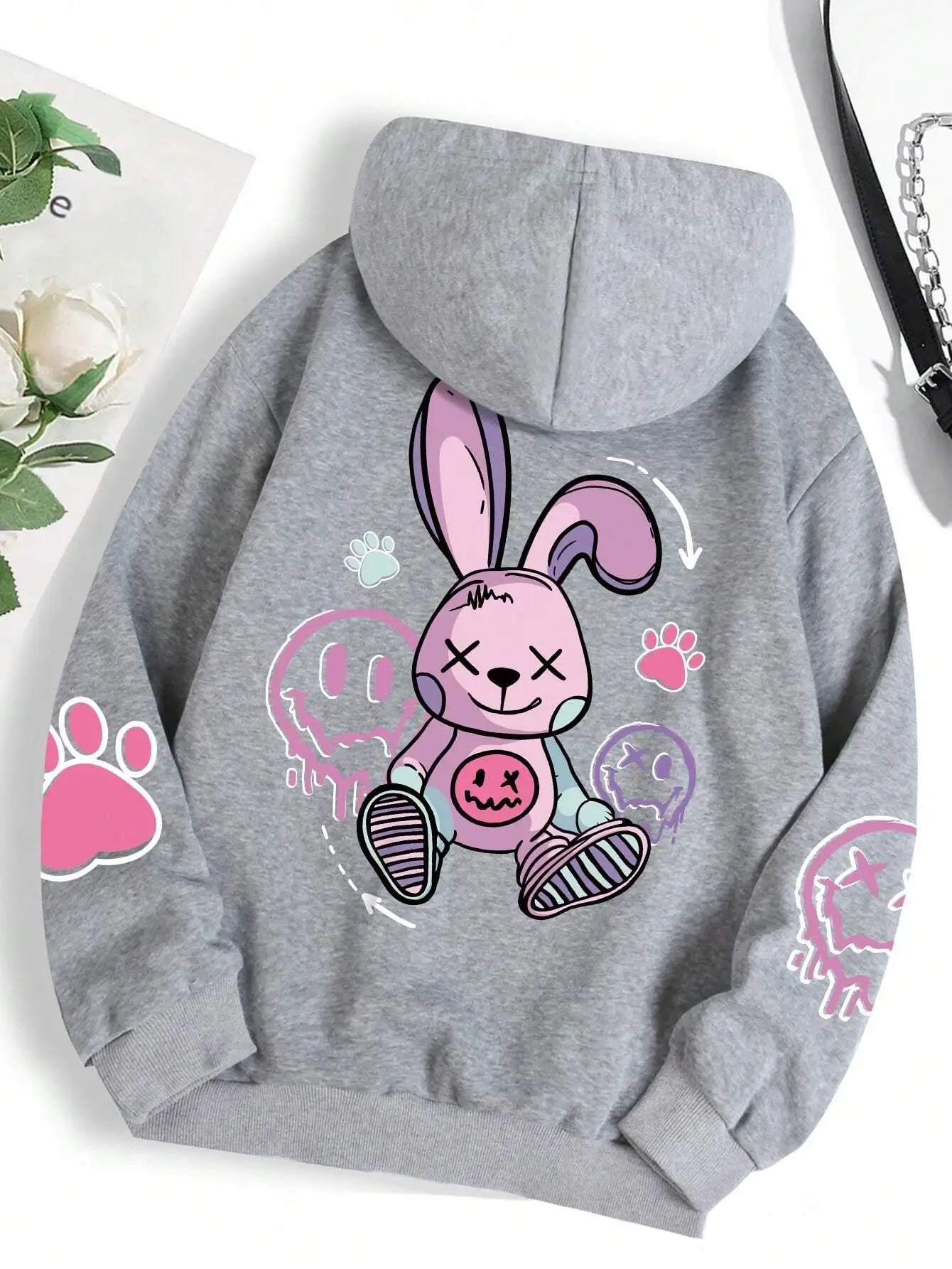 Women's Oversized Hip Hop Printed Hoodie