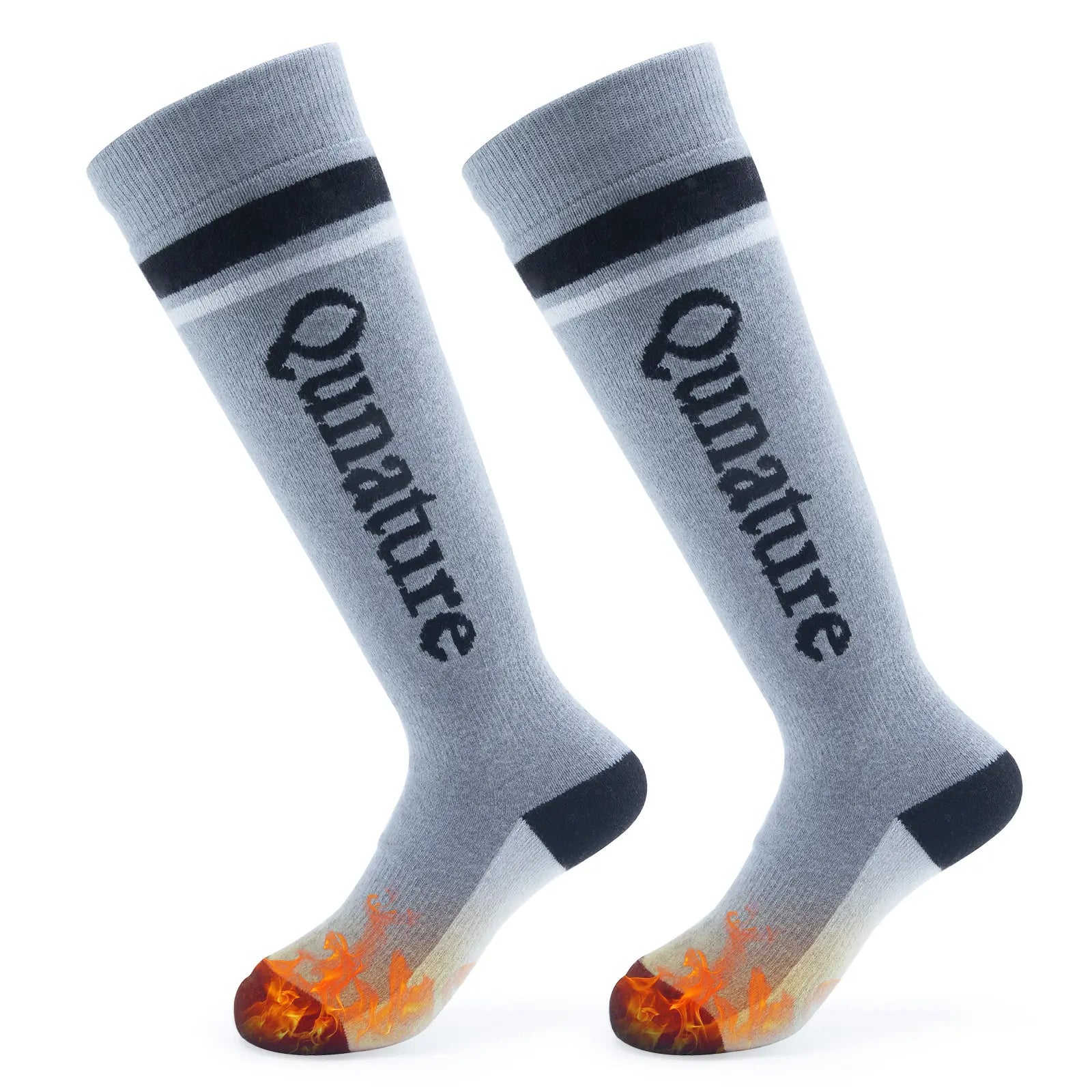 Kids Wool Blend Ski Socks, Cold Weather Knee-high Warm Socks for Winter