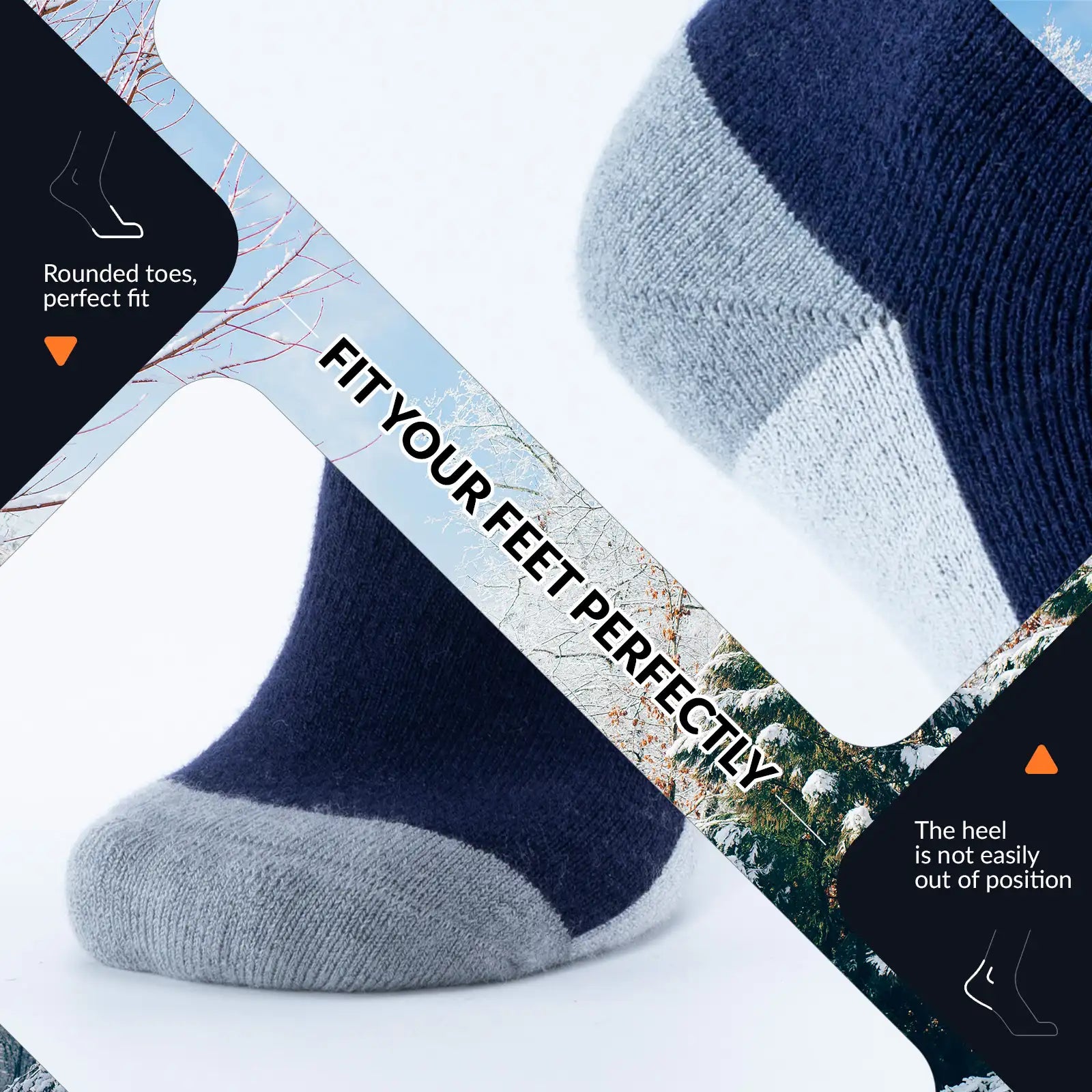 Thermal Wool Blend Ski Socks