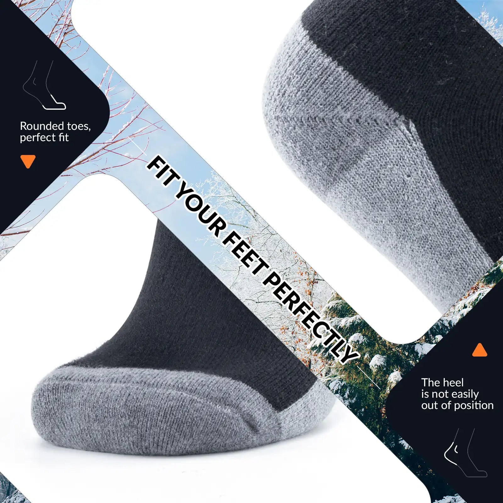 Thermal Wool Blend Ski Socks