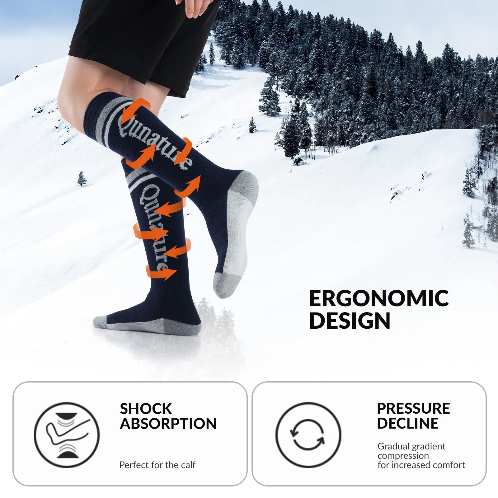 Thermal Wool Blend Ski Socks